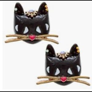 Betsey Johnson Black Cat Earrings